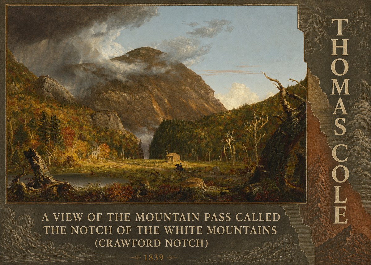 Thomas Cole A View of the Mountain Pass Called the Notch of the White Mountains (Crawford Notch) II No4 - Plakat
