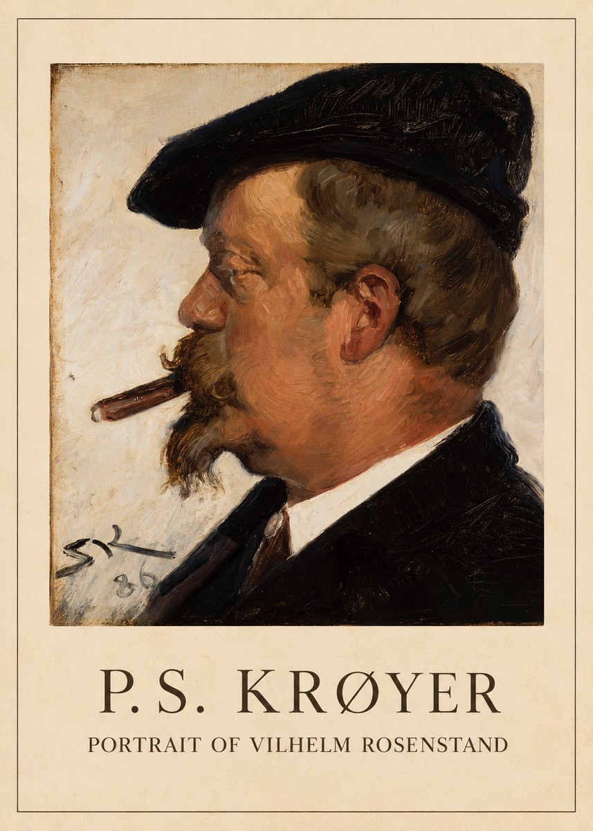 P.S. Krøyer Portrait of Vilhelm Rosenstand No1 - Plakat