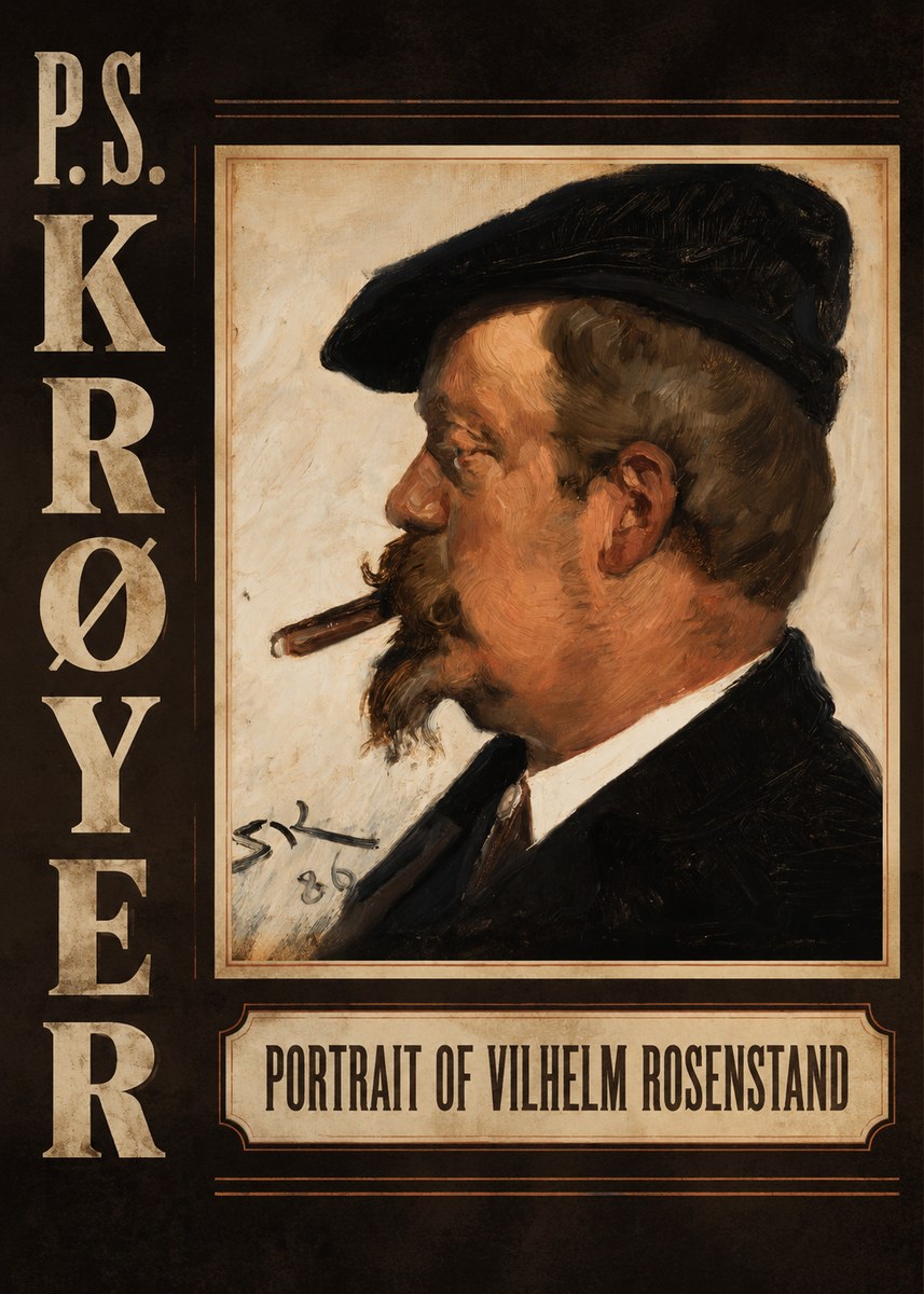 P.S. Krøyer Portrait of Vilhelm Rosenstand No5 - Plakat