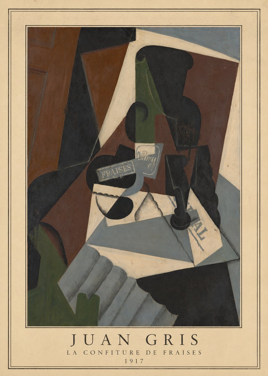 Juan Gris La Confiture De Fraises No4 - Plakat