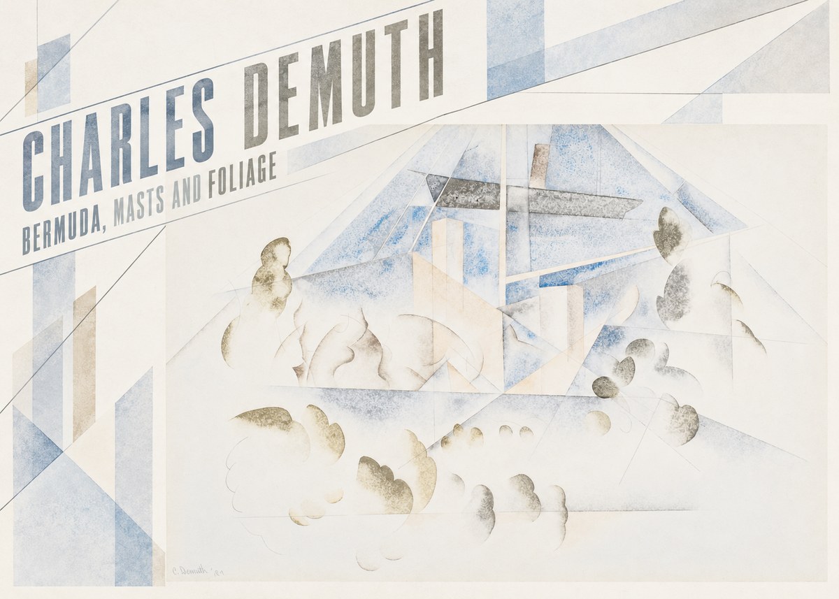 Charles Demuth Bermuda, Masts and Foliage No5 - Plakat