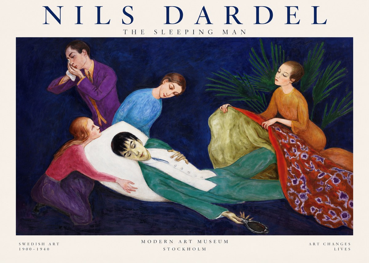 Nils Dardel The Sleeping Man No1 - Plakat