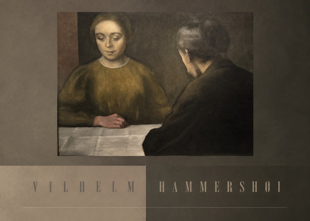 Vilhelm Hammershøi A Conversation No6 - Plakat