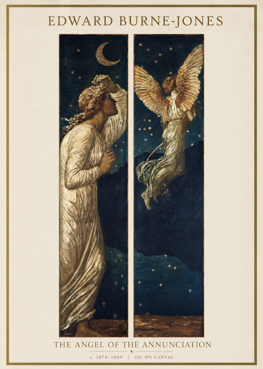 Edward Burne-Jones The Angel of the Annunciation No1 - Plakat