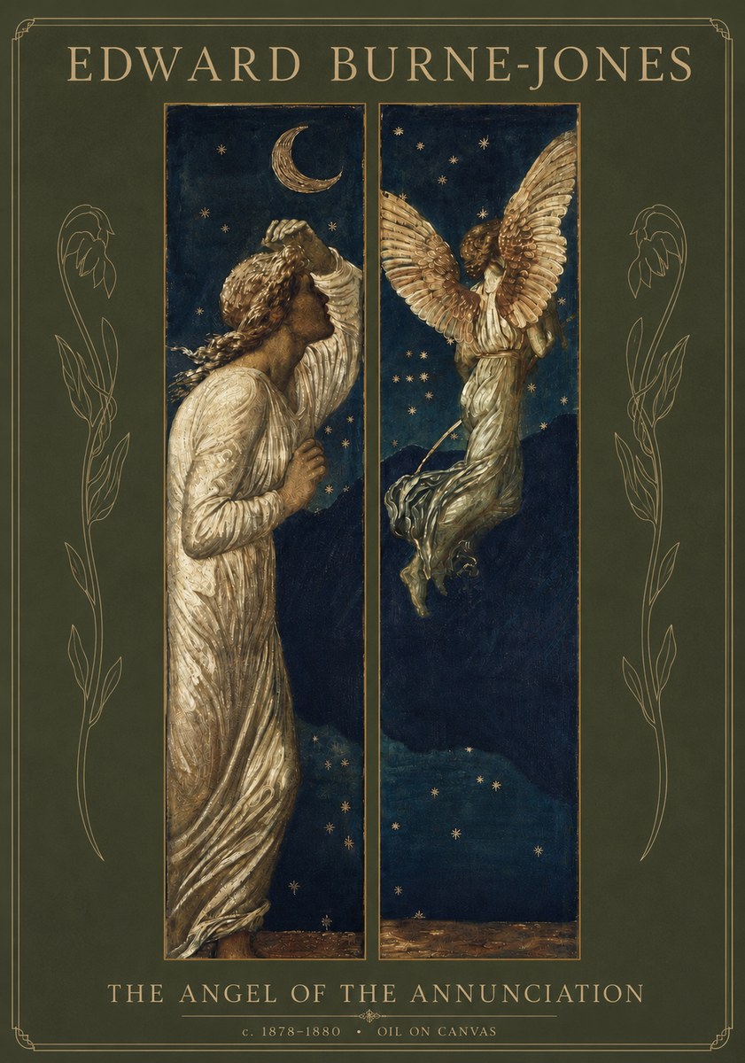 Edward Burne-Jones The Angel of the Annunciation No3 - Plakat