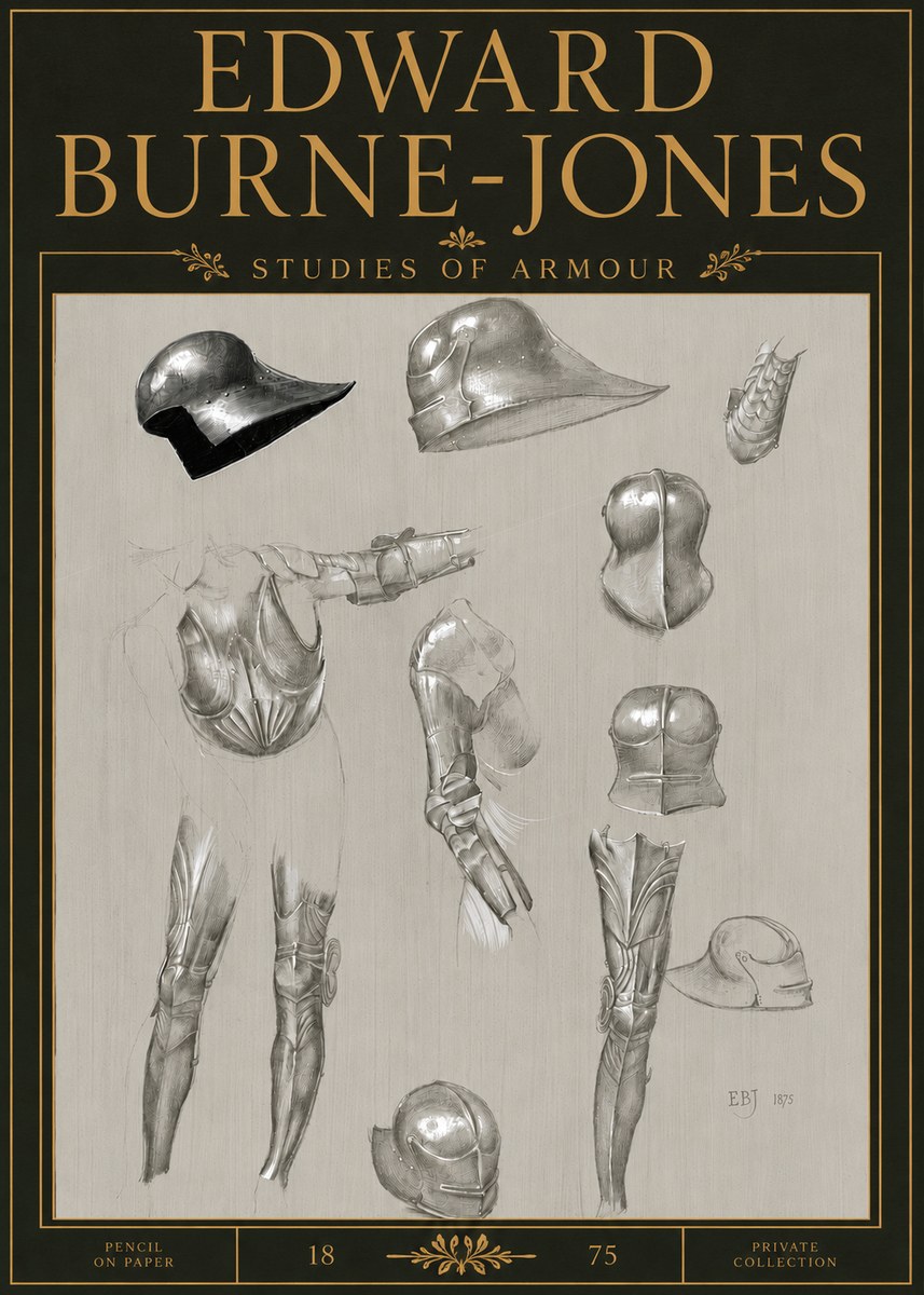 Edward Burne-Jones Studies of Armour No5 - Plakat
