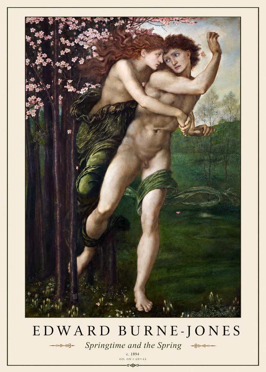 Edward Burne-Jones Springtime and the Spring No1 - Plakat