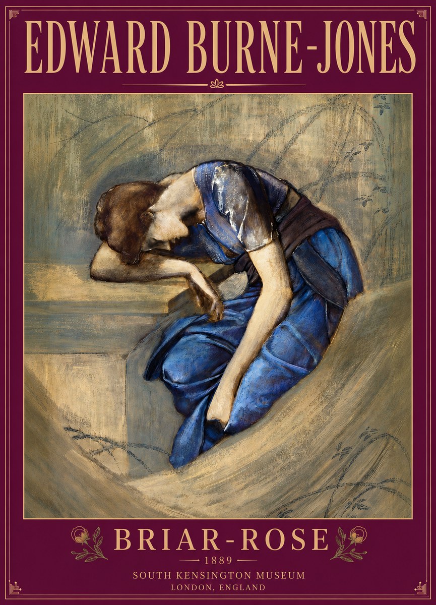 Edward Burne-Jones Briar-rose No3 - Plakat