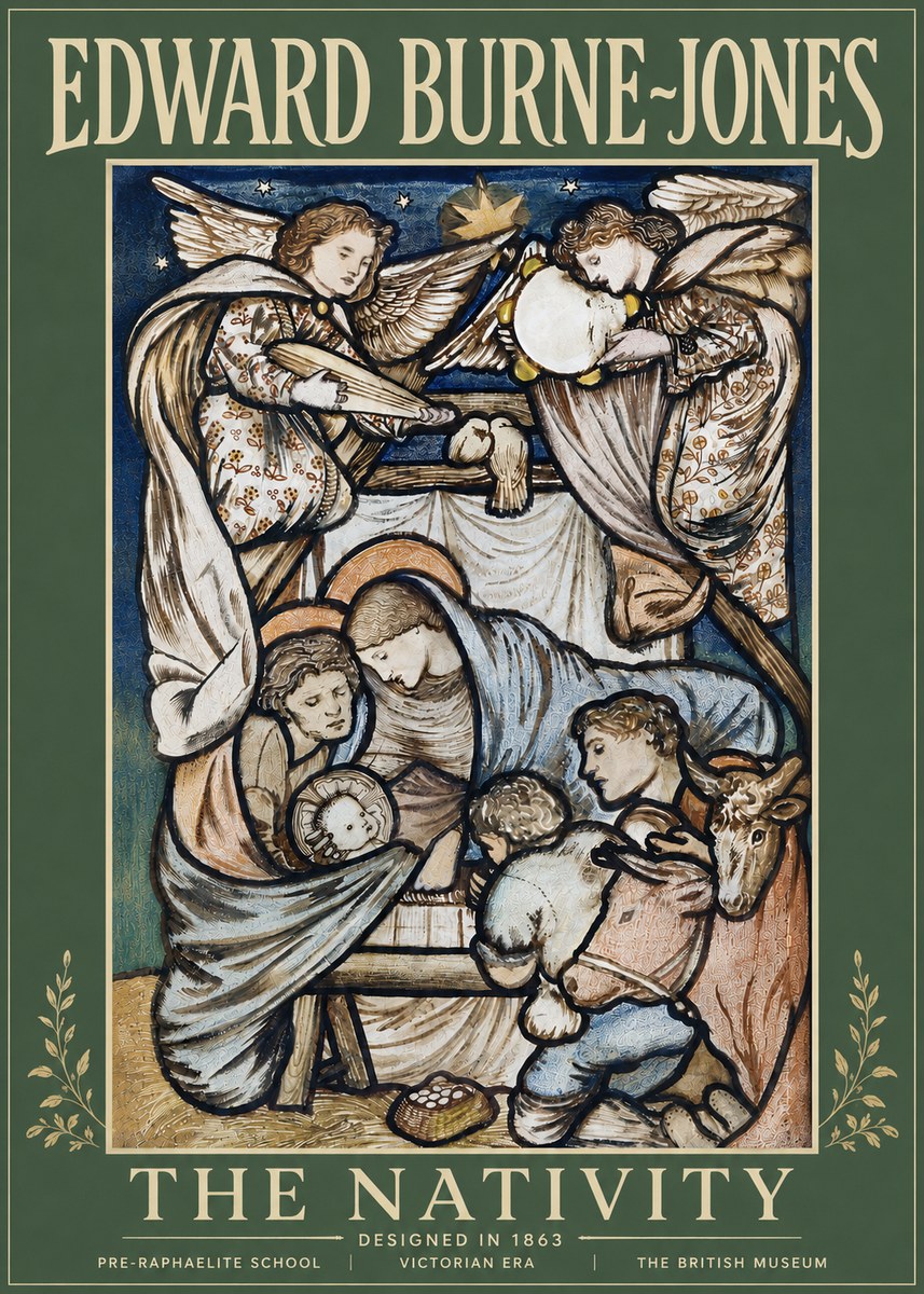Edward Burne-Jones The Nativity No5 - Plakat