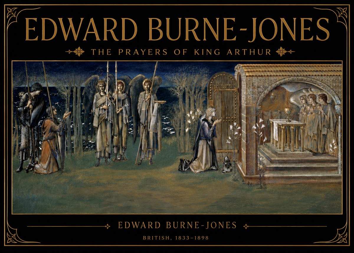 Edward Burne-Jones The Prayers of King Arthur No3 - Plakat