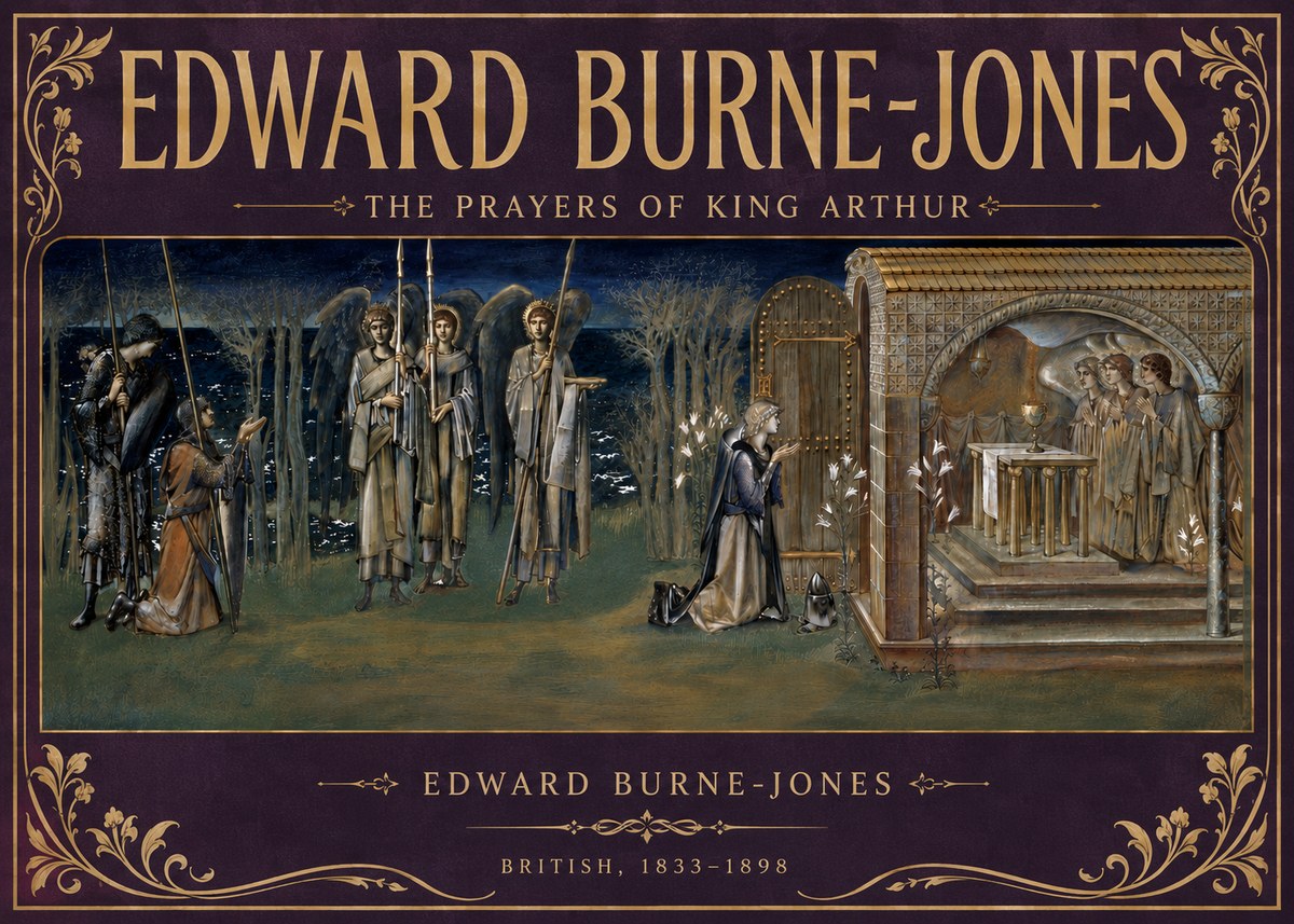 Edward Burne-Jones The Prayers of King Arthur No5 - Plakat
