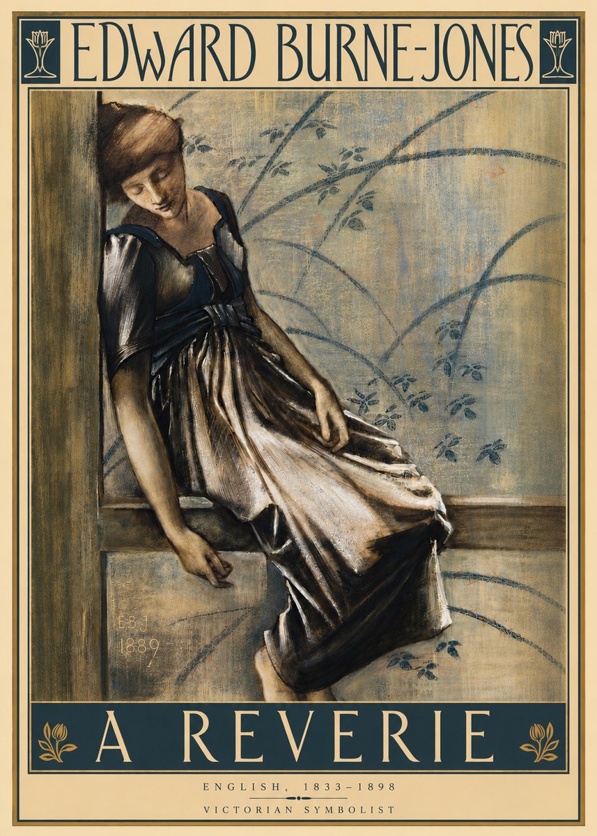 Edward Burne-Jones A Reverie No4 - Plakat