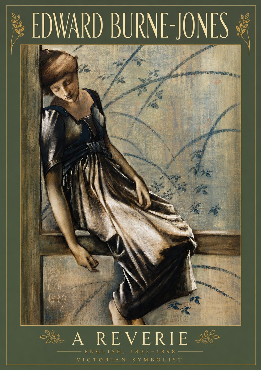 Edward Burne-Jones A Reverie No6 - Plakat