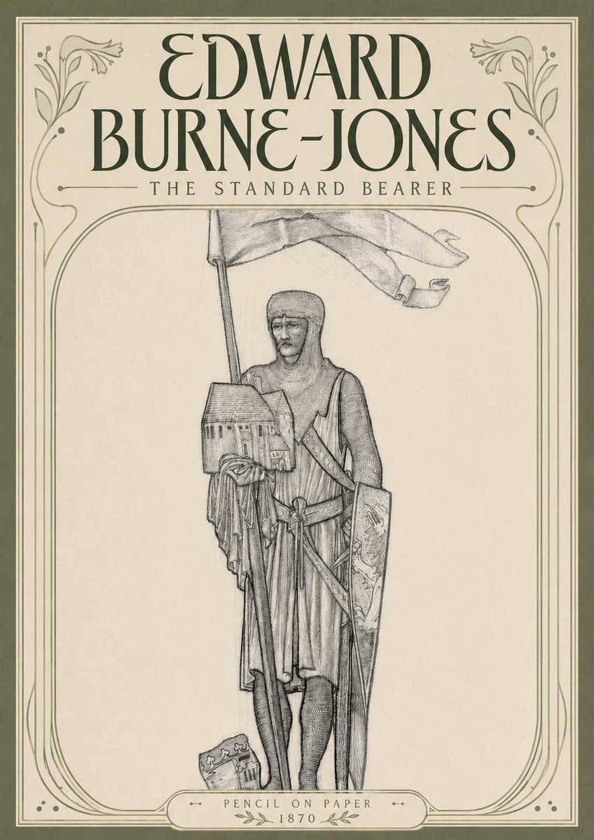 Edward Burne-Jones The Standard Bearer No4 - Plakat