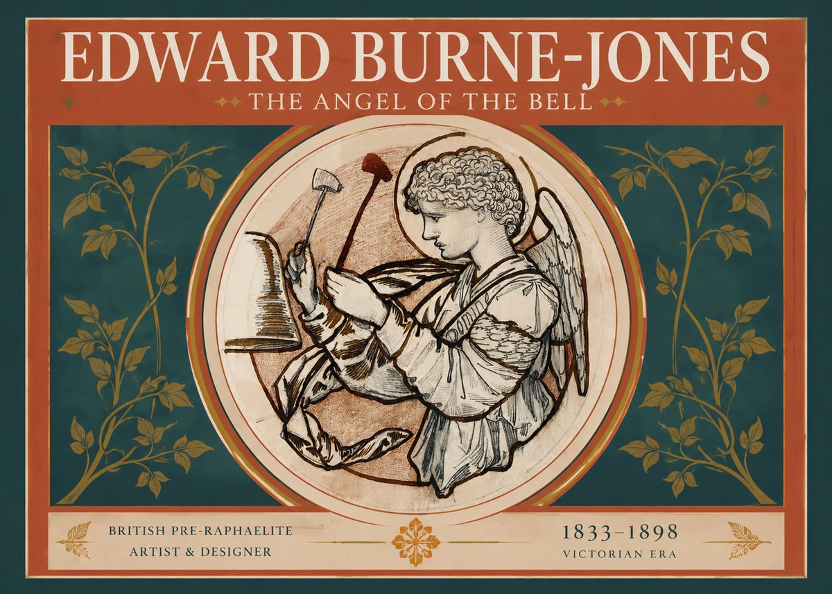 Edward Burne-Jones The Angel of the Bell No2 - Plakat