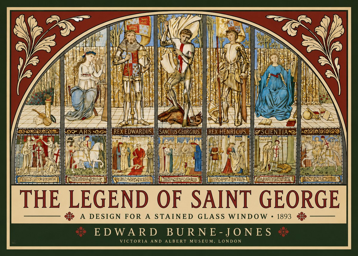 Edward Burne-Jones The Legend of Saint George No3 - Plakat