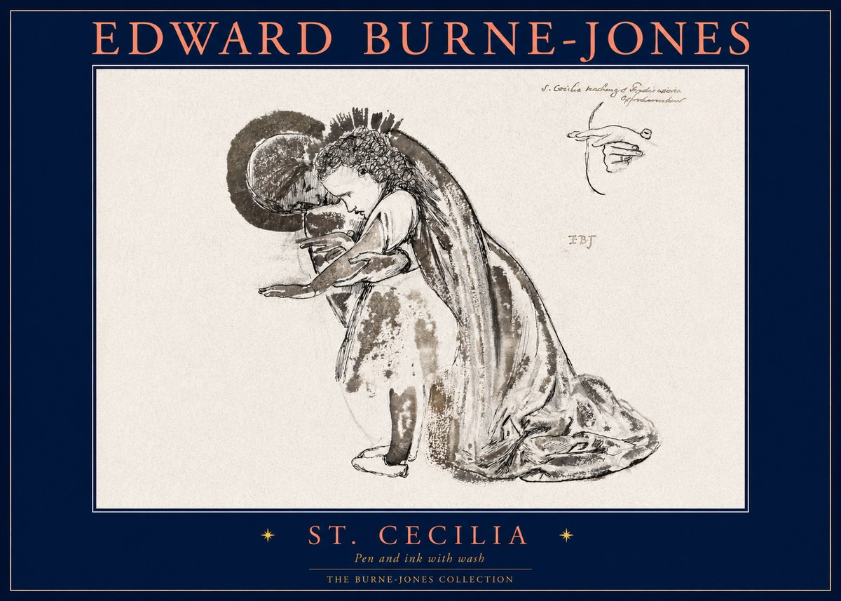 Edward Burne-Jones St. Cecilia No2 - Plakat