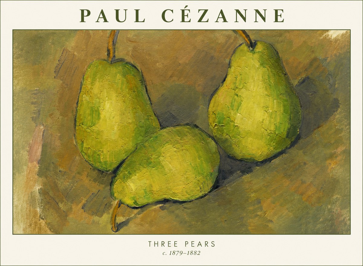 Paul Cézanne Three Pears No1 - Plakat