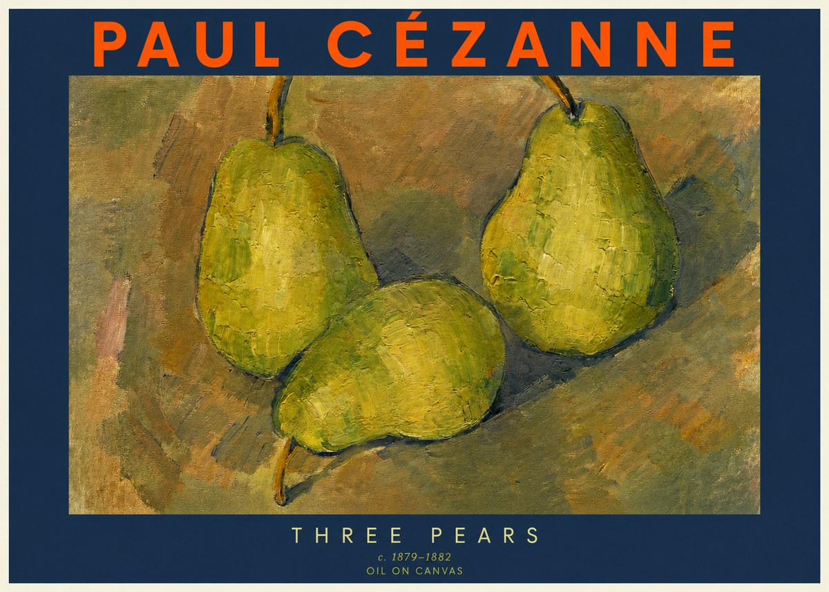 Paul Cézanne Three Pears No2 - Plakat