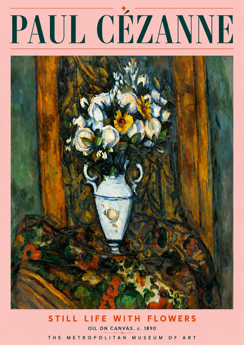 Paul Cézanne Still Life with Flowers No4 - Plakat