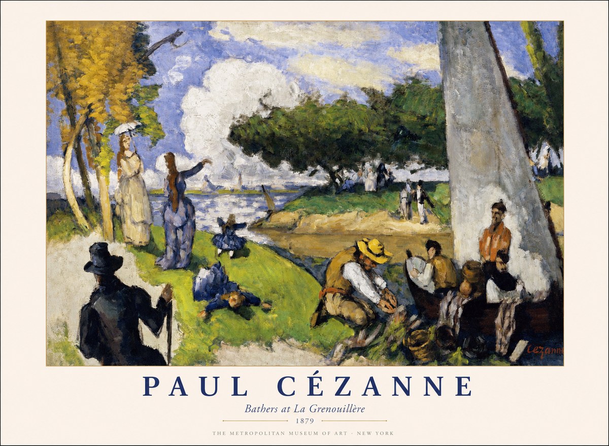Paul Cézanne Bathers at La Grenouillère No1 - Plakat