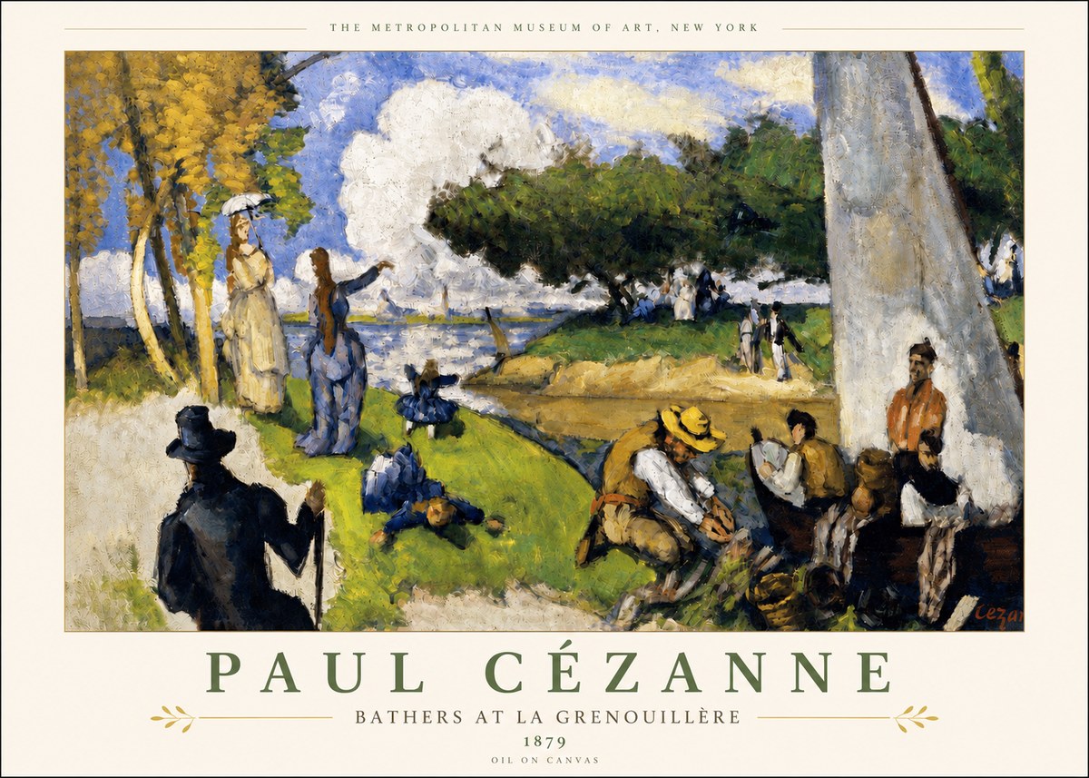 Paul Cézanne Bathers at La Grenouillère No3 - Plakat