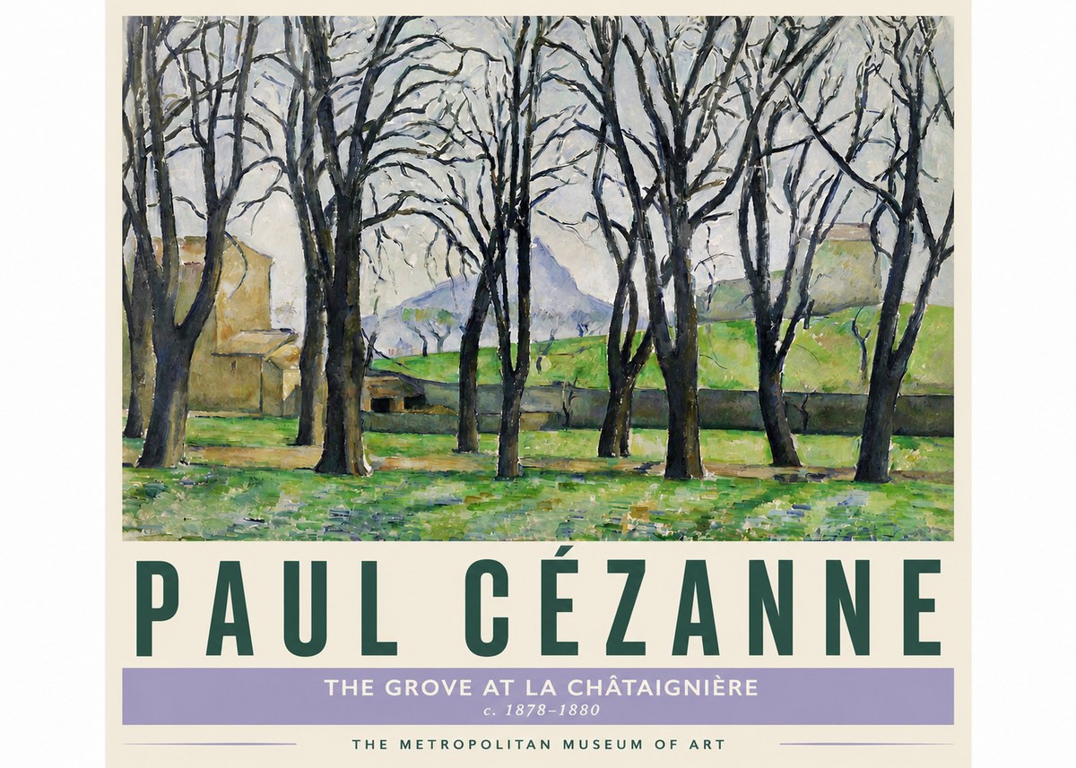 Paul Cézanne The Grove at La Châtaignière No4 - Plakat