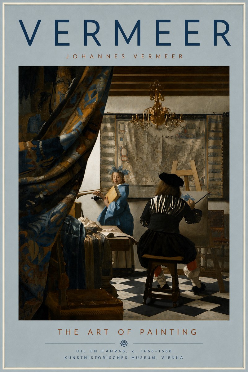 Vermeer The Art of Painting No5 - Plakat