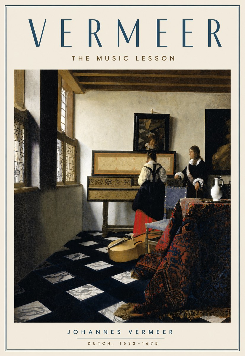 Vermeer The Music Lesson No3 - Plakat
