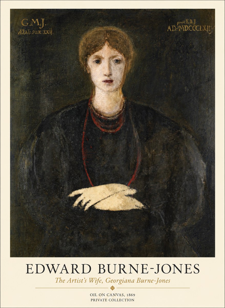 Edward Burne-Jones The Artist's Wife, Georgiana Burne-jones No1 - Plakat