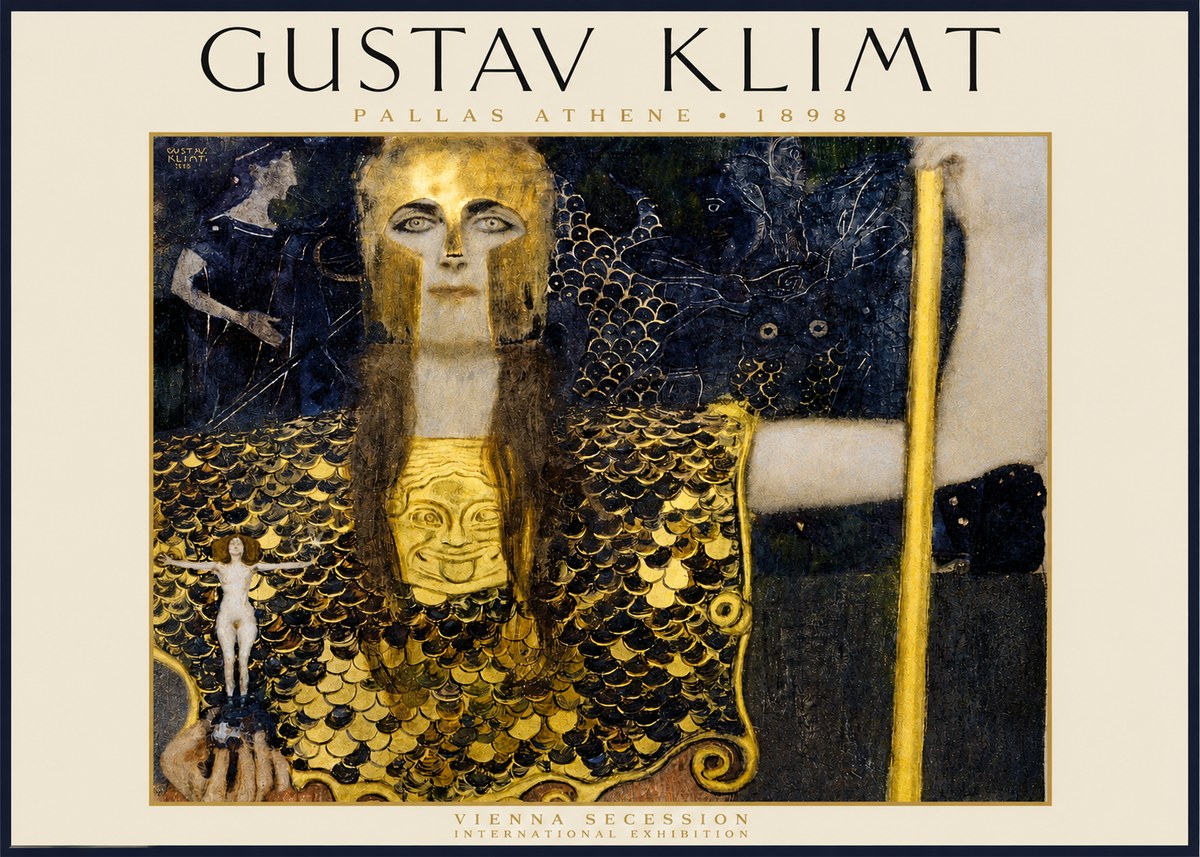 Klimt Pallas Athene No2 - Plakat