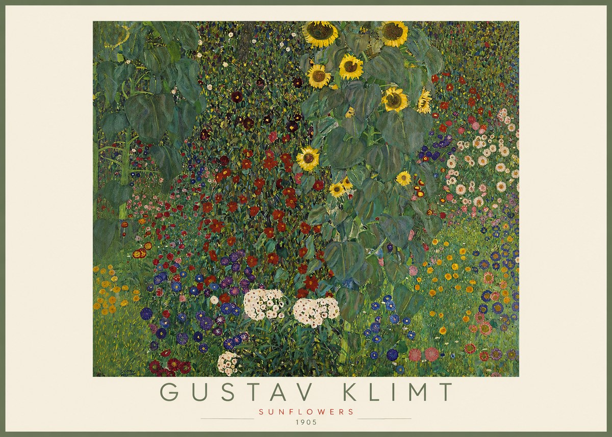 Klimt Sunflowers No2 - Plakat