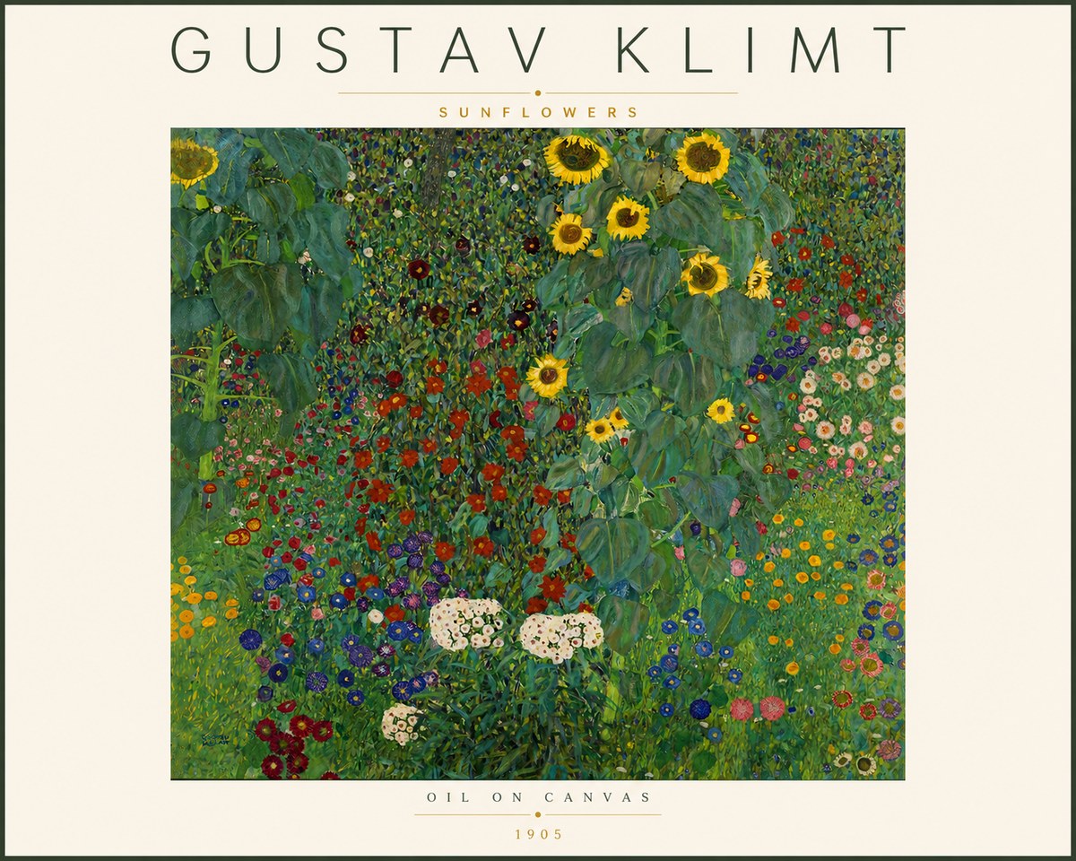 Klimt Sunflowers No4 - Plakat
