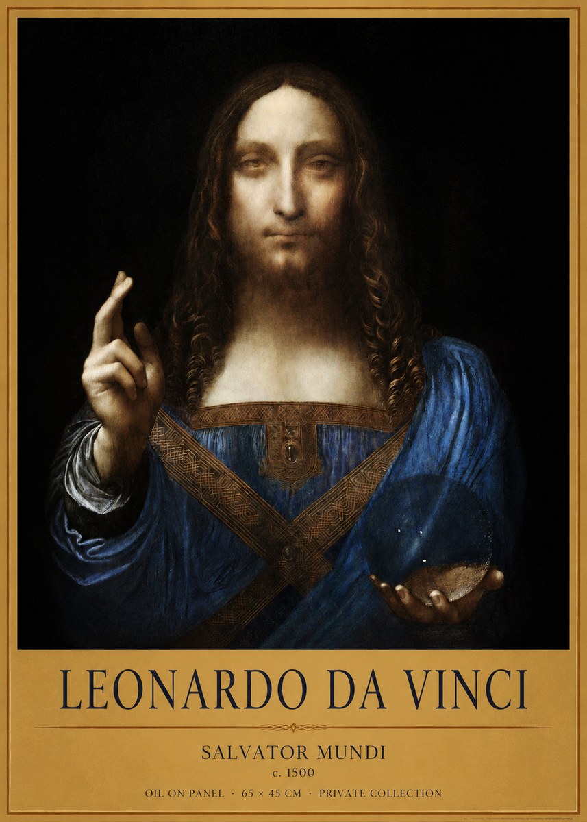 Leonardo da Vinci Salvator Mundi No1 - Plakat