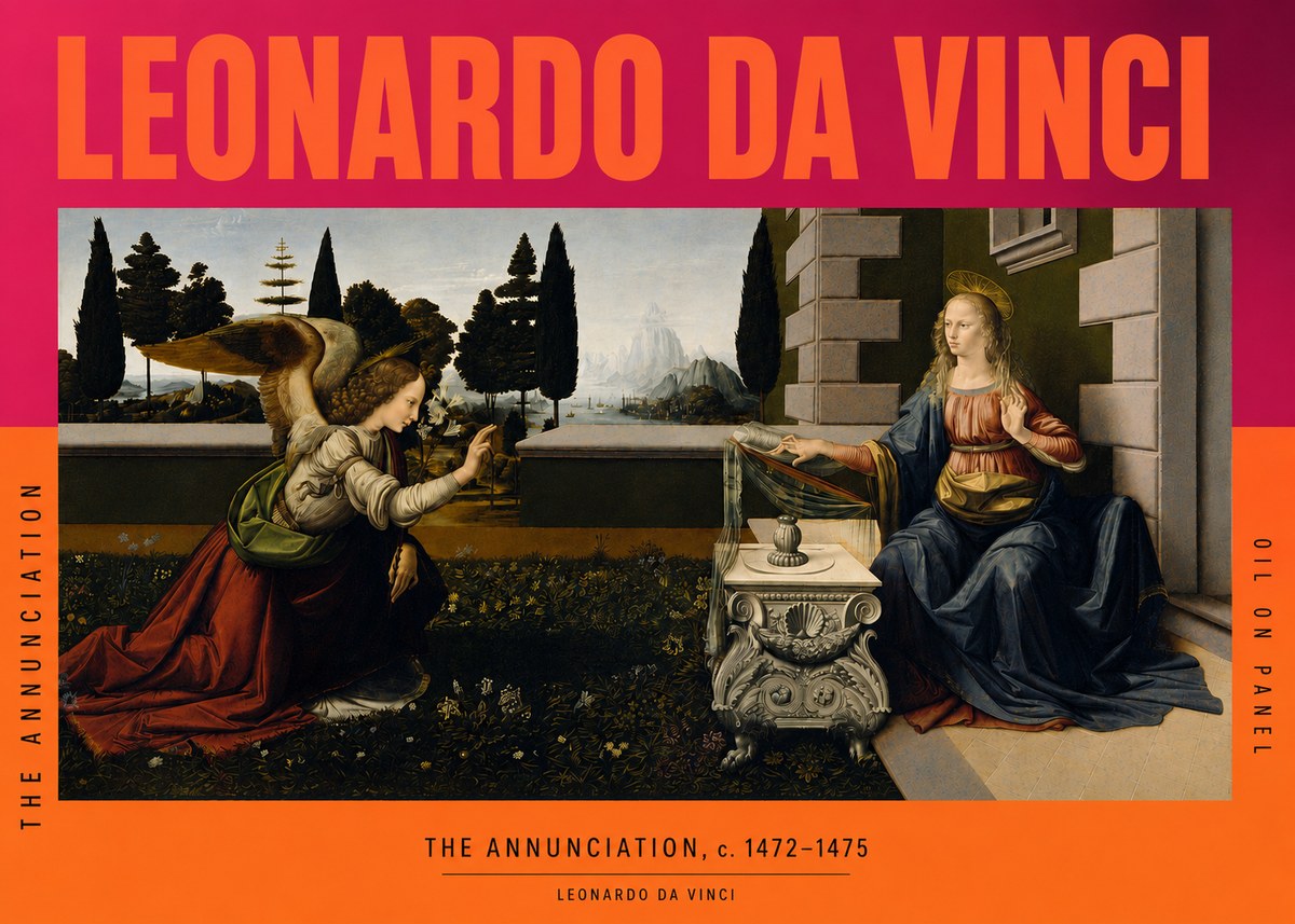 Leonardo da Vinci The Annunciation No3 - Plakat