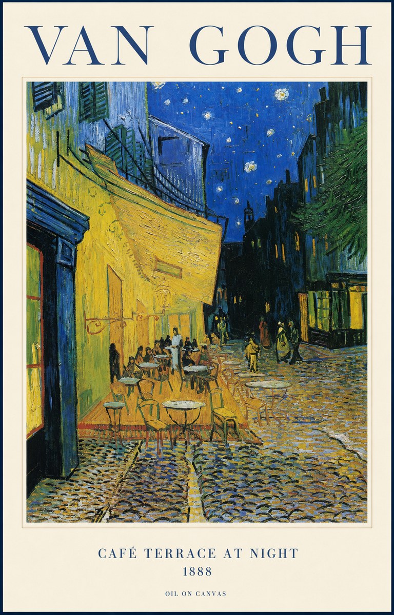 Van Gogh Café Terrace at Night No1 - Plakat