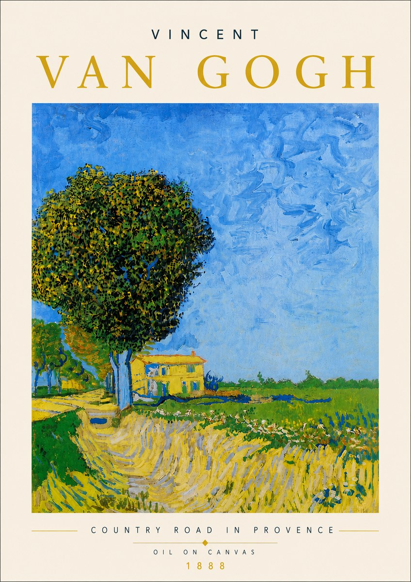 Van Gogh Country Road in Provence II No5 - Plakat