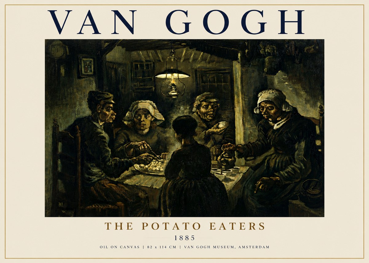 Van Gogh The Potato Eaters II No5 - Plakat