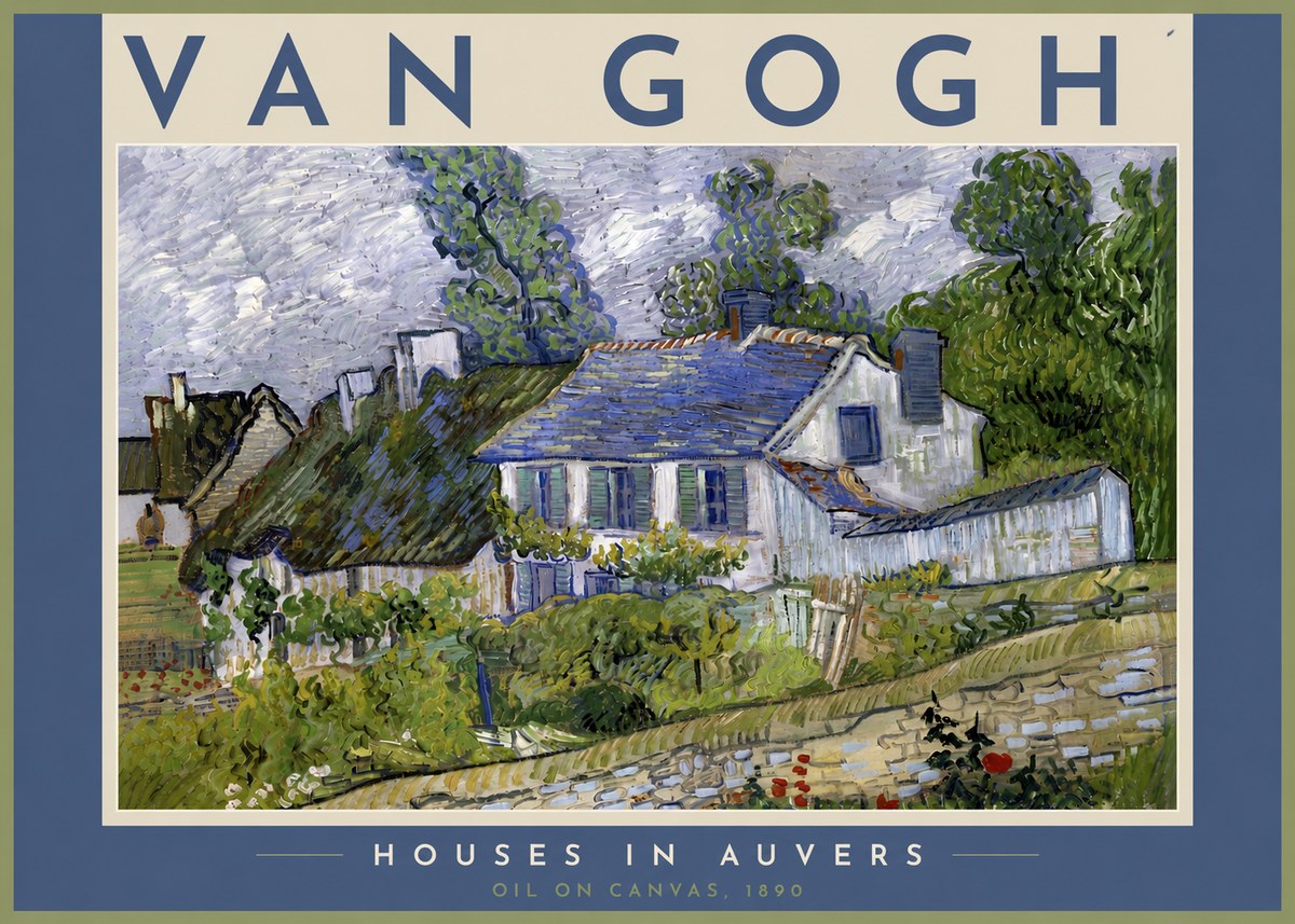 Van Gogh Houses in Auvers No4 - Plakat