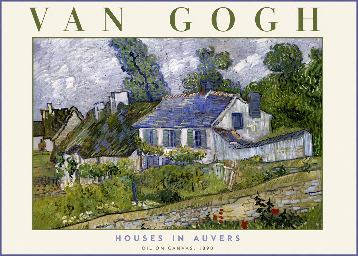 Van Gogh Houses in Auvers No5 - Plakat