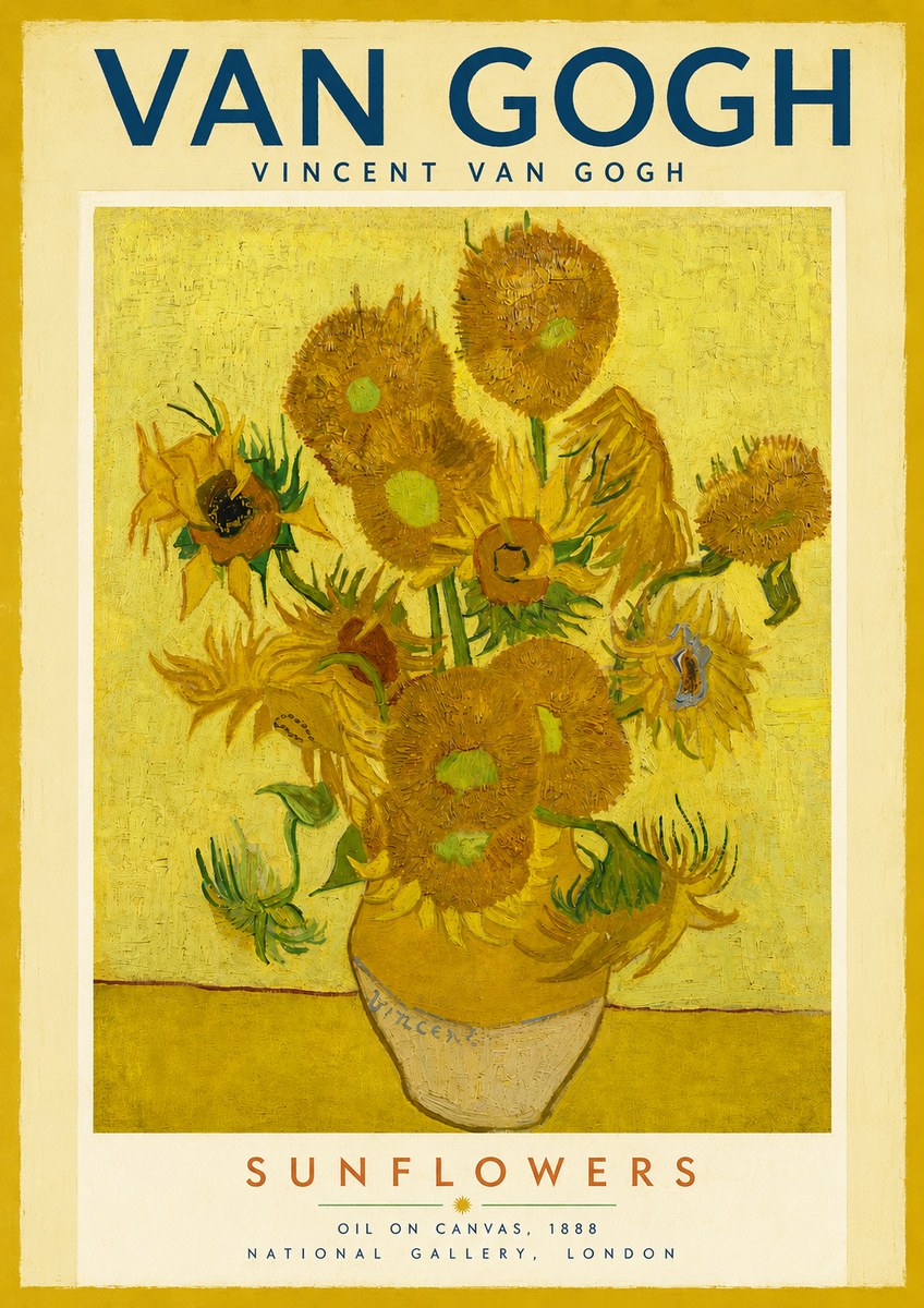 Van Gogh Sunflowers III No4 - Plakat