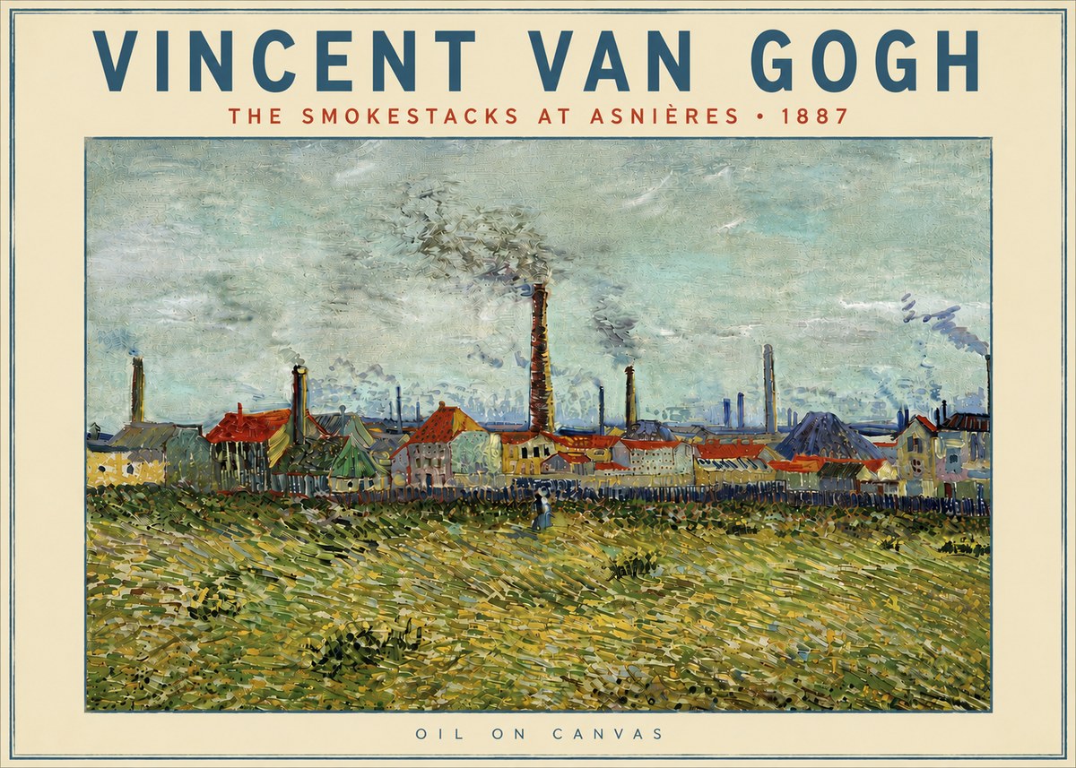 Van Gogh The Smokestacks at Asnières No5 - Plakat