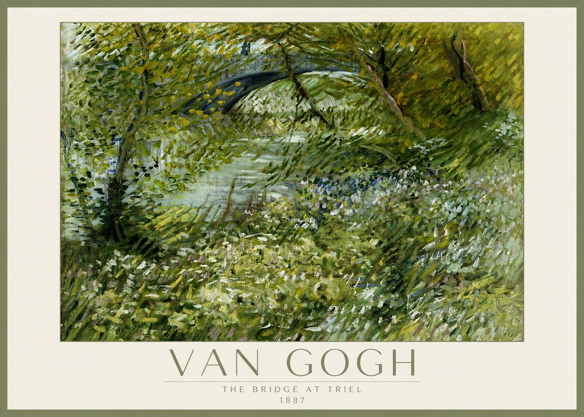 Van Gogh The Bridge at Triel No2 - Plakat