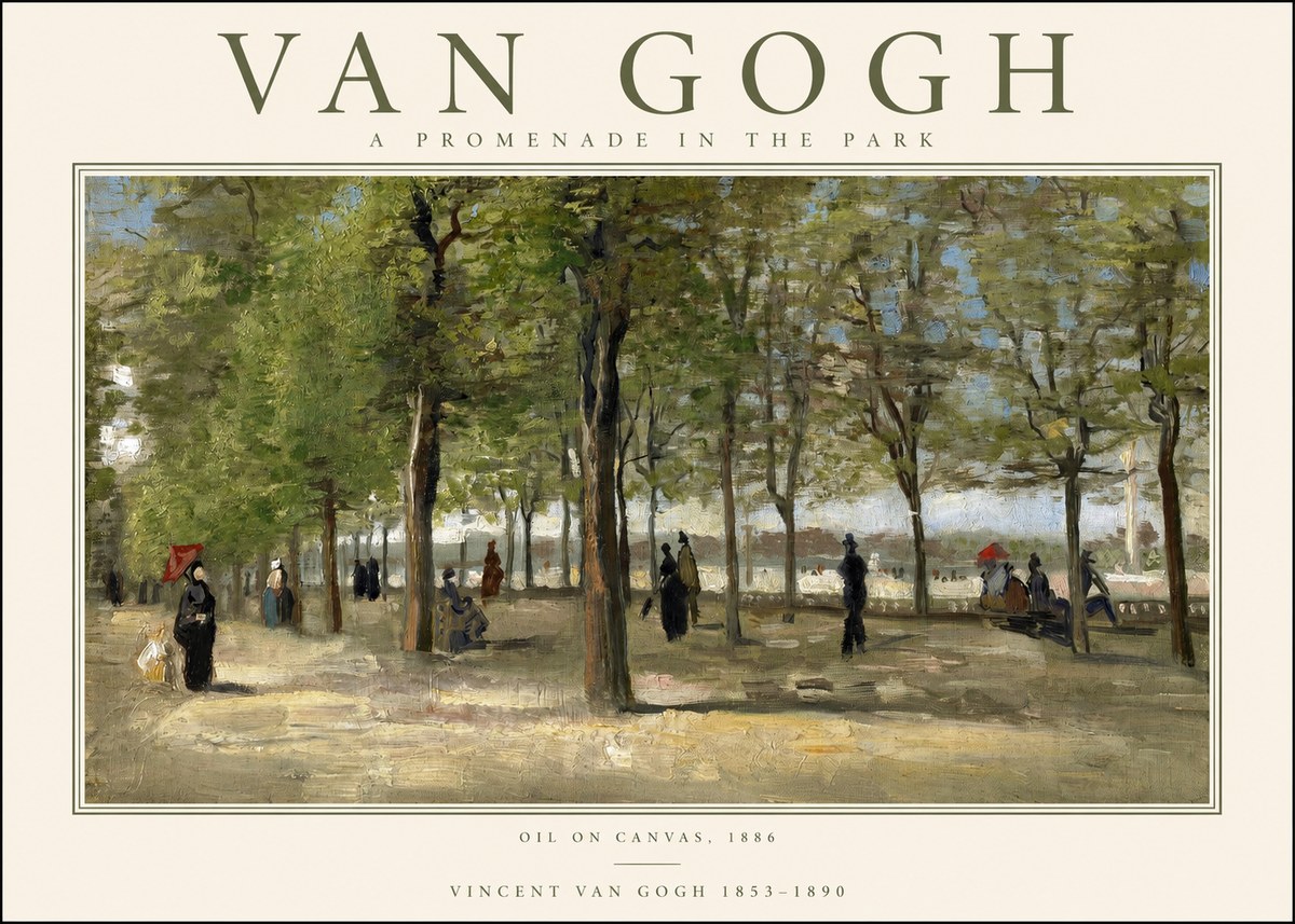 Van Gogh A Promenade in the Park No1 - Plakat