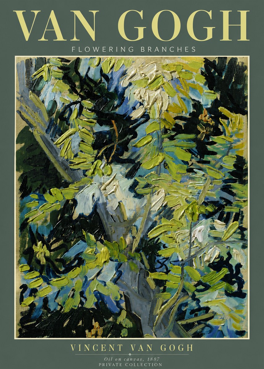 Van Gogh Flowering Branches No5 - Plakat