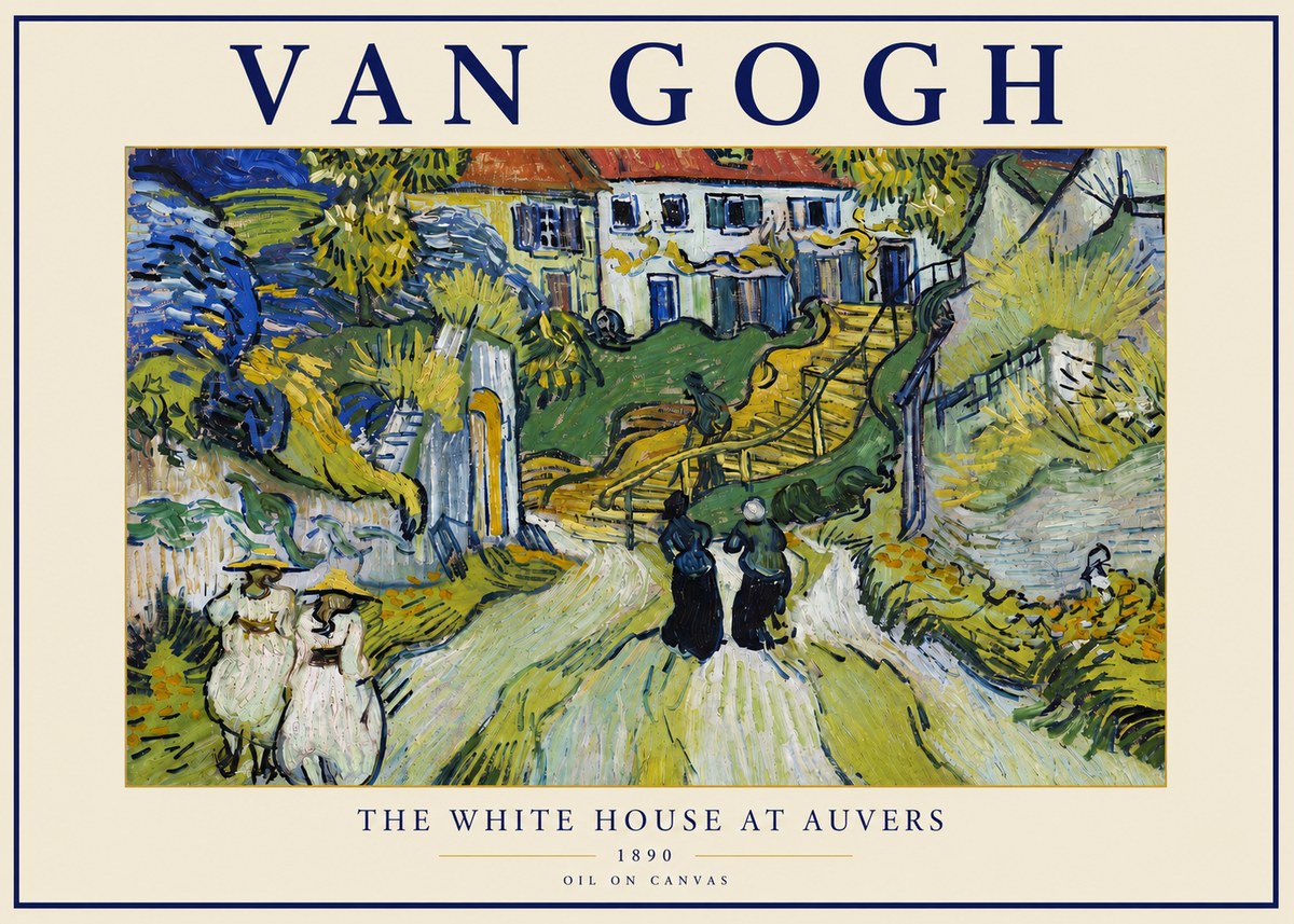 Van Gogh The White House at Auvers No3 - Plakat