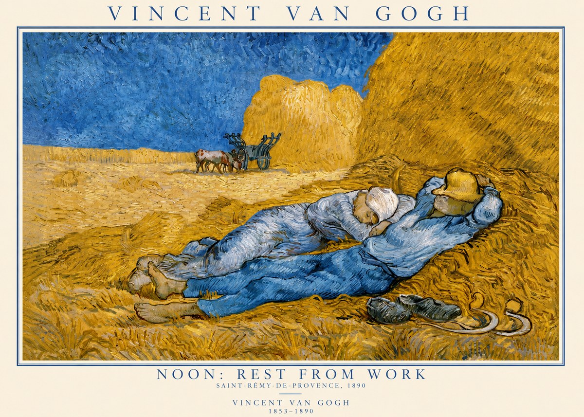 Van Gogh Noon: Rest from Work No3 - Plakat