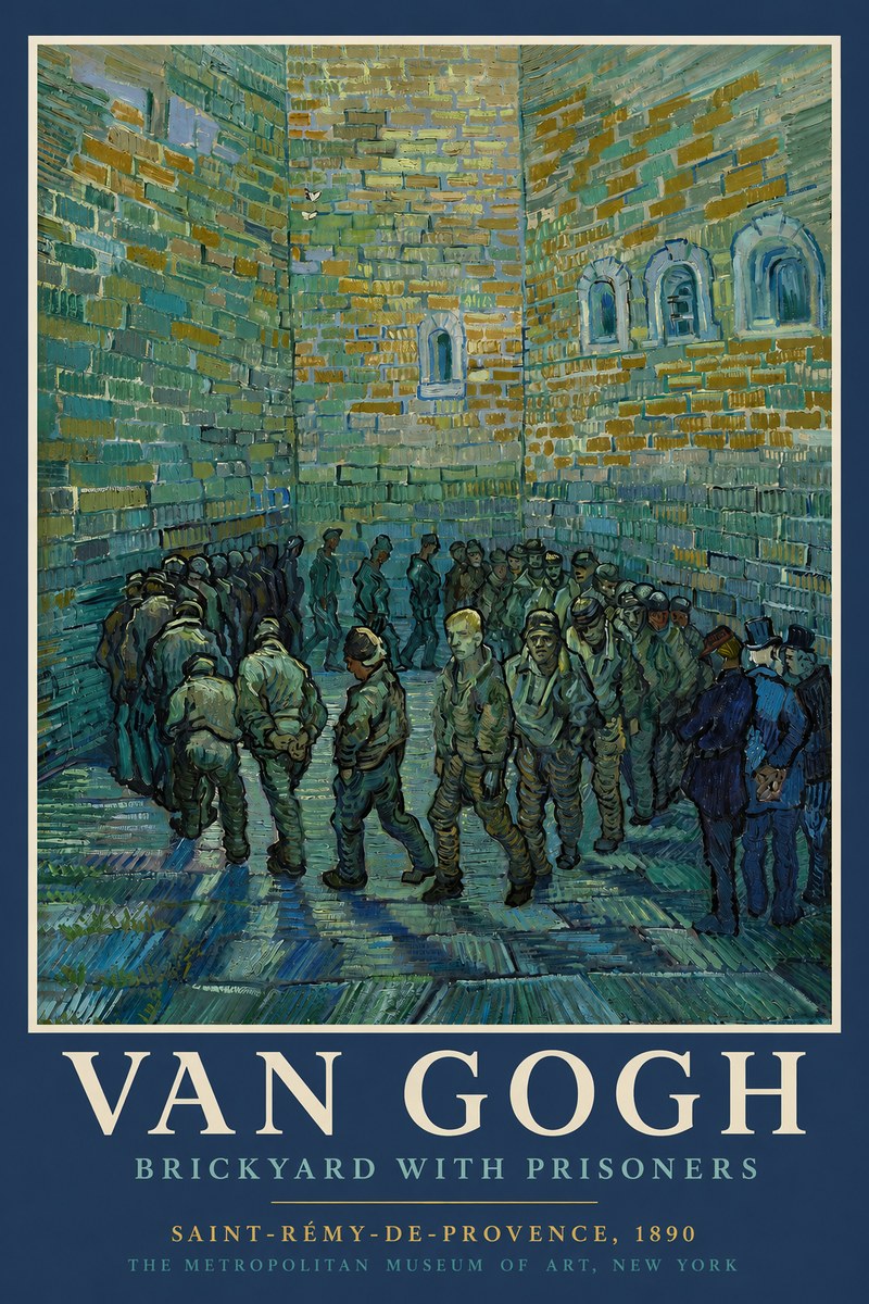 Van Gogh Brickyard with Prisoners No2 - Plakat