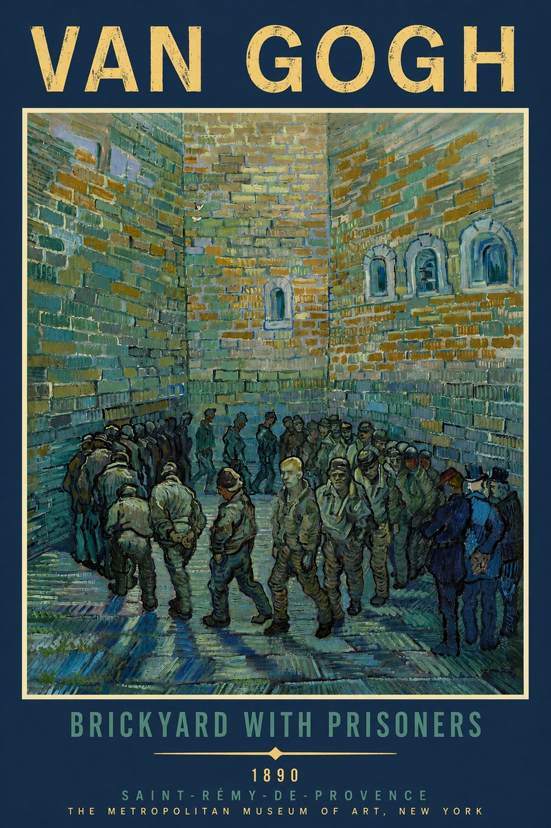 Van Gogh Brickyard with Prisoners No5 - Plakat