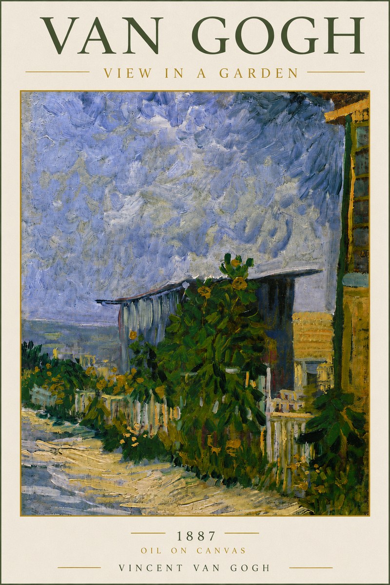 Van Gogh View in a Garden No4 - Plakat